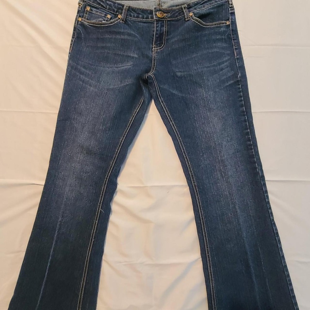 Rue21 Womens Bootcut Jeans Dark Wash Stretch Denim Size 11/12
